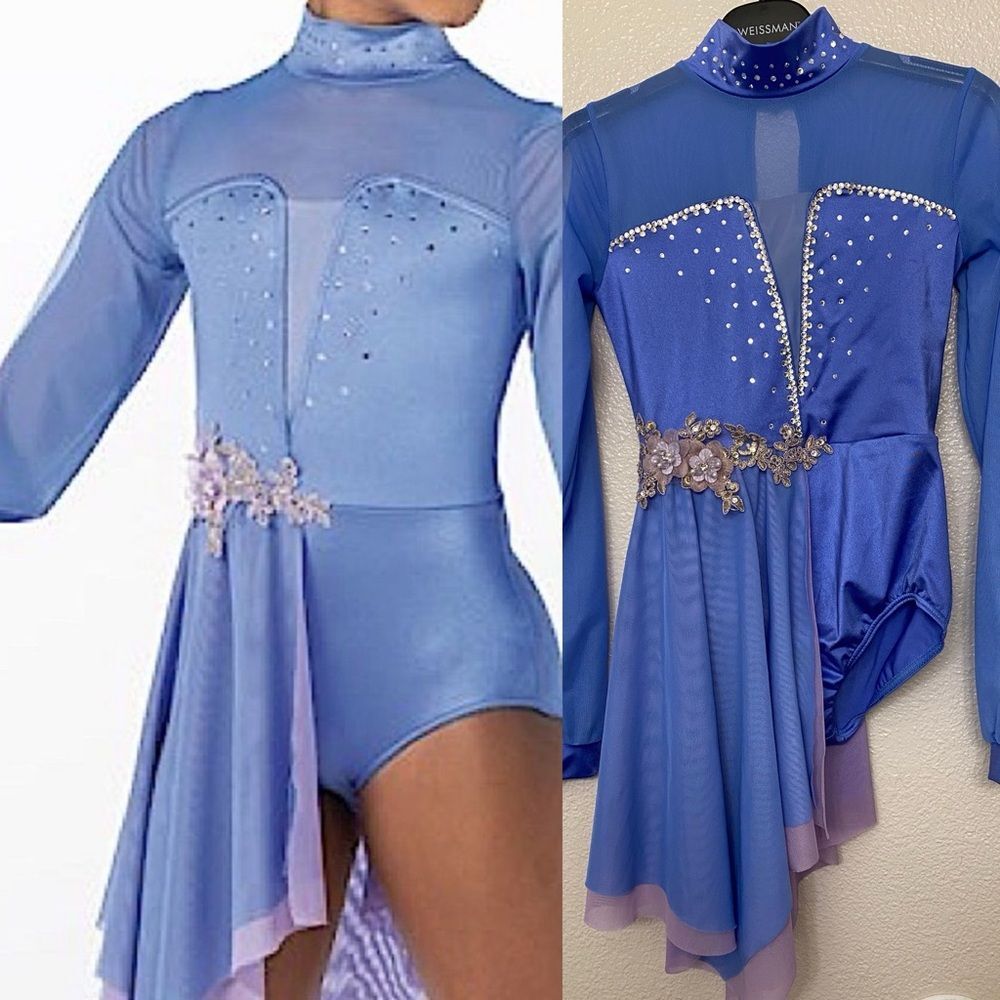 WEISSMAN Dance Costume blue I'M WITH YOU
14106 rhinestone leotard custom MC